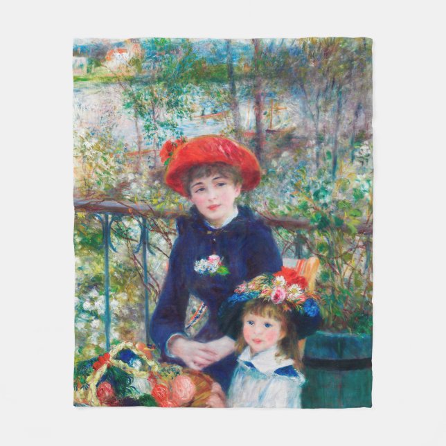 Couverture Polaire Deux Soeurs - Renoir Impressionniste (Devant)