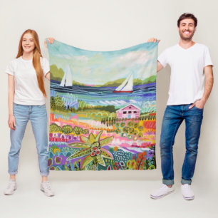Couverture Polaire Deux voiliers et cottages