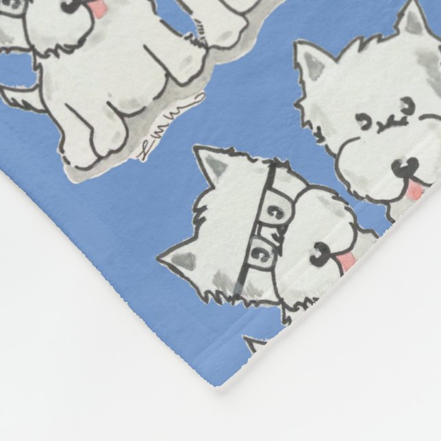 Couverture Polaire Deux Westies (Coin)