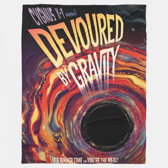 Couverture Polaire Dévasté Par Gravité Halloween Trou Horreur Noir (Devant)