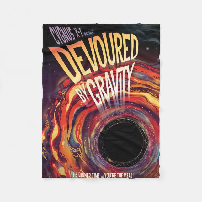 Couverture Polaire Dévasté Par Gravité Halloween Trou Horreur Noir (Devant)