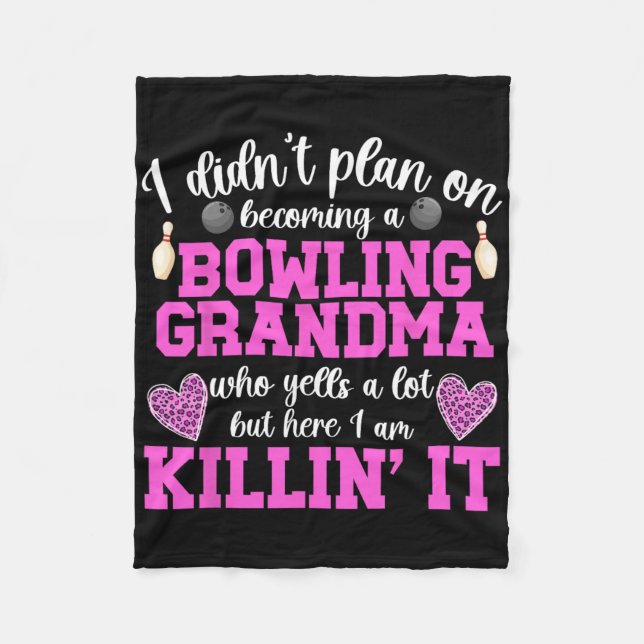 Couverture Polaire Devenir Grand-Mère De Bowling D'Une Grand-Mère De  (Devant)