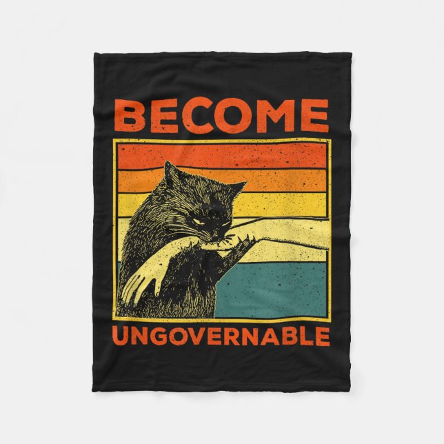 Couverture Polaire Devenir ingouvernable - Black Cat Mâle de morsure  (Devant)