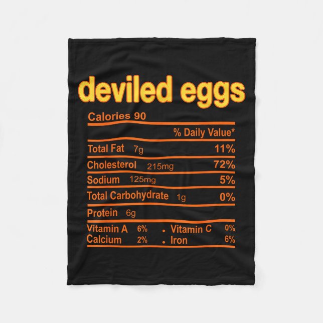 Couverture Polaire Deviled Egg Nutrition Facts Funny Thanksgiving Chr (Devant)