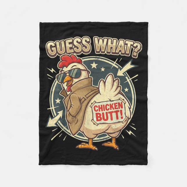 Couverture Polaire Devine quoi cul de poulet  (Devant)