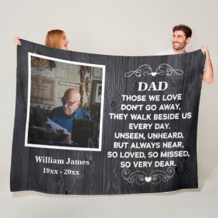 Couverture Polaire devis commémoratif pour papa Photo personnalisée e