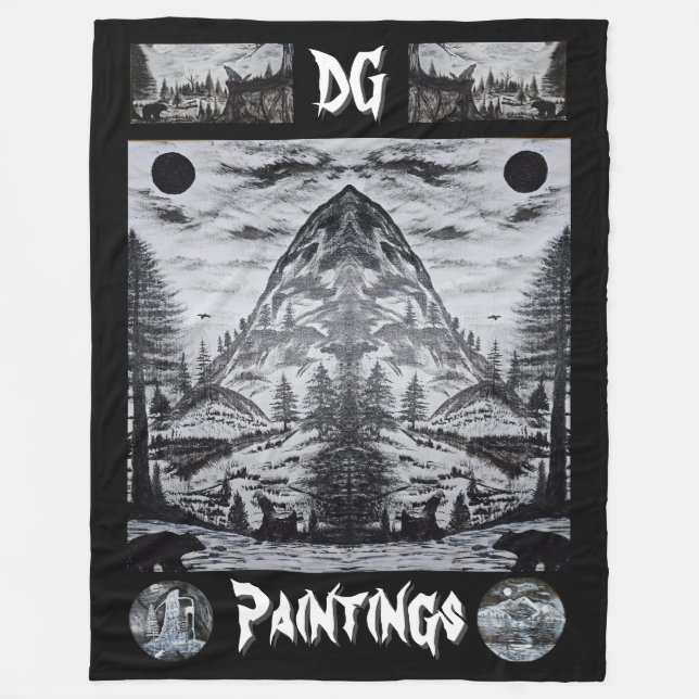 Couverture Polaire DG Paintings Wild Mountain Blanket (Devant)