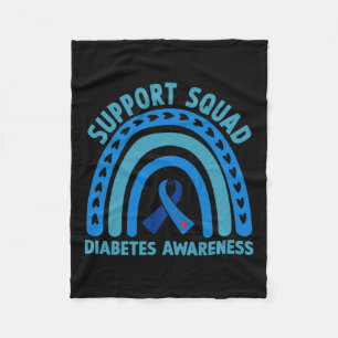 Couverture Polaire Diabète Blue Support Squad Sensibilisation au diab