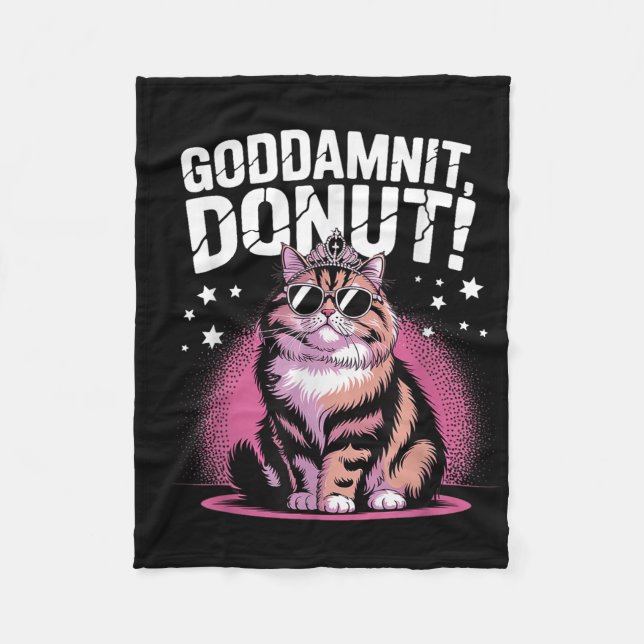 Couverture Polaire Diable de beignet drôle Princesse Chat Gles  (Devant)