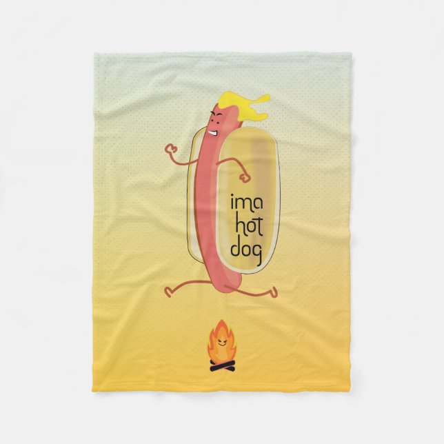Couverture Polaire Diable de Hot Dog (Devant)