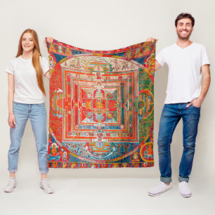 Couverture Polaire Diagramme cosmique de Mandala pour la méditation