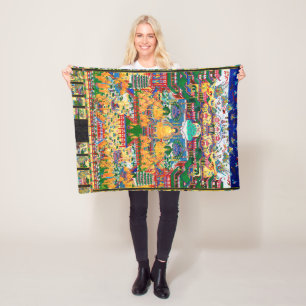 Couverture Polaire Diagramme cosmique Mandala pour la méditation