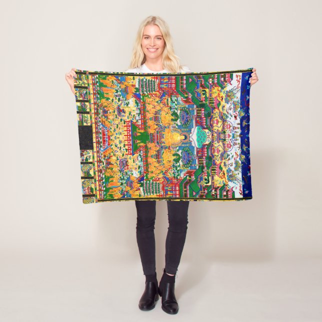 Couverture Polaire Diagramme cosmique Mandala pour la méditation (En situation)