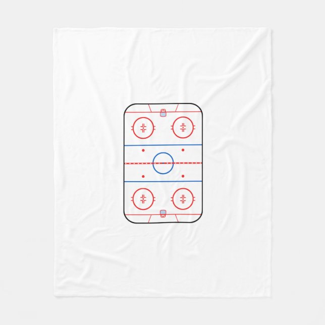 Couverture Polaire Diagramme de patinoire Hockey Style de jeu (Devant)