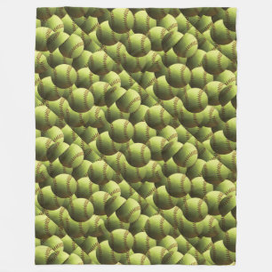 Couverture Polaire Diamant multi du base-ball jaune