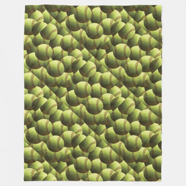 Couverture Polaire Diamant multi du base-ball jaune (Devant)