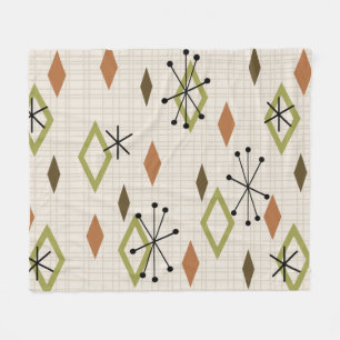 Couverture Polaire Diamants modernes du milieu du siècle Nature Tons