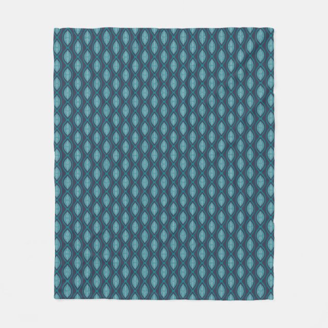 Couverture Polaire Diatom Algue Ogee Blue Fleece Blanche (Devant)