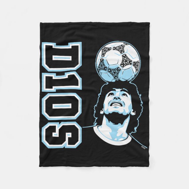 Couverture Polaire Diego Maradona D10s Headll Retro Soccer  (Devant)