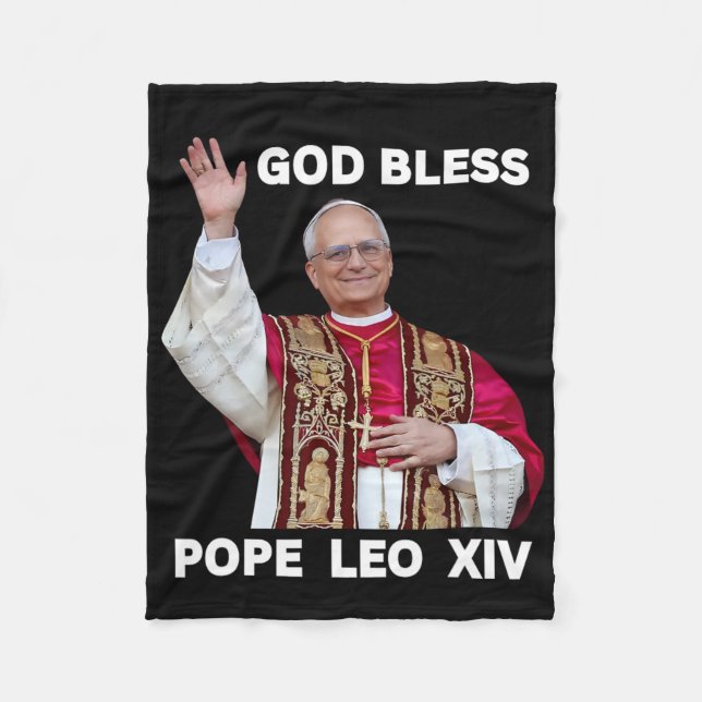 Couverture Polaire Dieu Béni Nouveau Pape Léon Xiv Église catholique  (Devant)