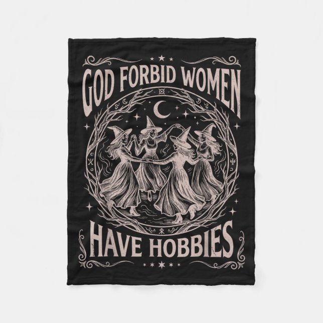 Couverture Polaire Dieu Céleste Rétro Interdit aux Femmes d'avoir des (Devant)
