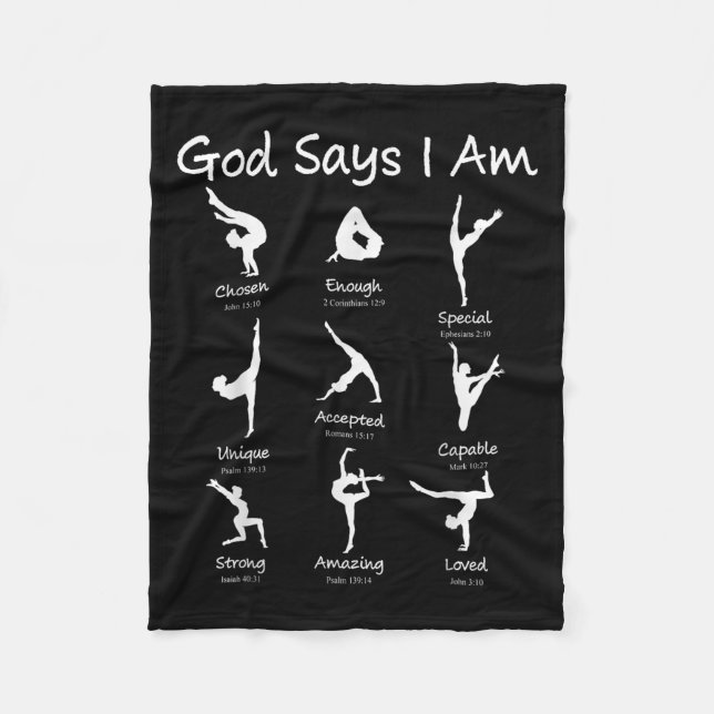 Couverture Polaire Dieu Dit Que Je Suis Gymnastique Ado fille Toddler (Devant)