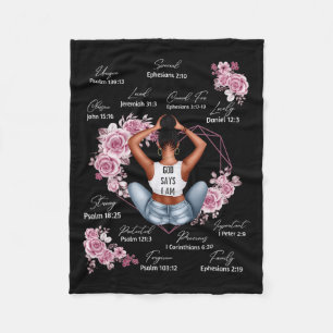 Couverture Polaire Dieu Dit Que Je Suis Melanin Black History Mois Af
