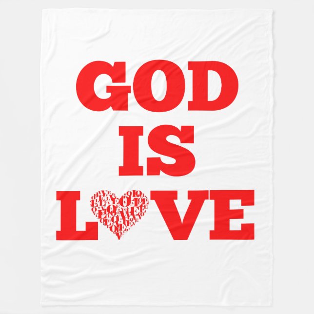 Couverture Polaire Dieu est amour Citation de la Bible (Devant)