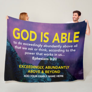 Couverture Polaire DIEU EST CAPABLE Éphésiens Bible chrétienne Nom de