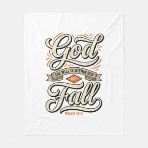 Couverture Polaire Dieu Est En Elle Elle Ne Tombera Pas Vintage Shirt