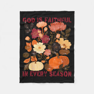 Couverture Polaire Dieu est fidèle en chaque saison Floral automne Ch