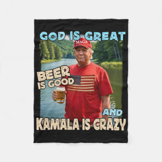 Couverture Polaire Dieu est grand, la bière est bonne et Kamala est f