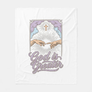 Couverture Polaire Dieu Est Plus Grand Chemise À Gravure Vintage Chré