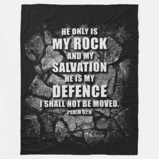 Couverture Polaire DIEU Mon Rocher & Salut - Foi chrétienne Verse 