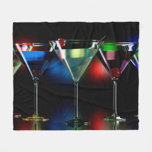 Couverture Polaire Différents cocktails dans des lunettes à martini é