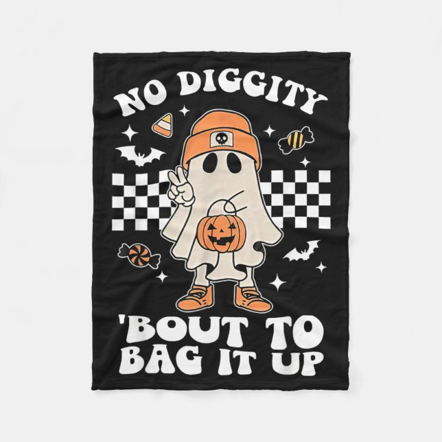 Couverture Polaire Diggity Prêt à Se Préparer pour Halloween Fantôme  (Devant)