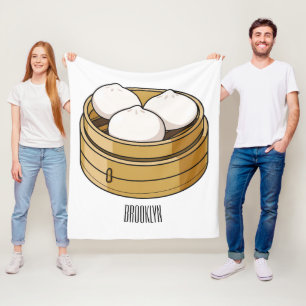 Couverture Polaire Dim sum dessin animé