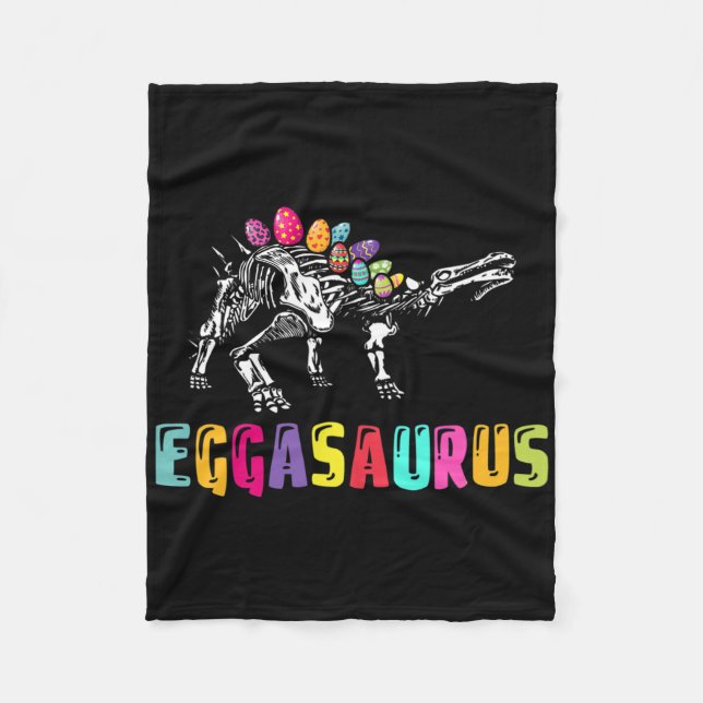 Couverture Polaire Dino de Pâques - Eggasaurus Stégosaure Œuf Dinosau (Devant)