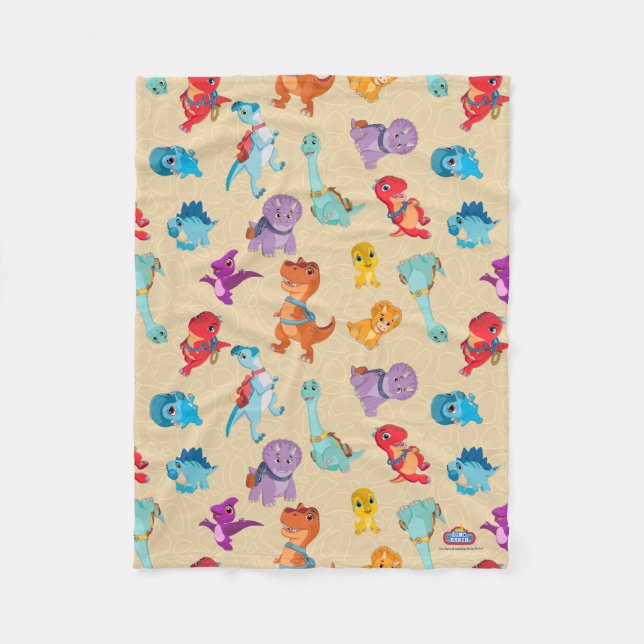 Couverture Polaire Dino Ranch | Un Motif d'aventure Dinosaur (Devant)