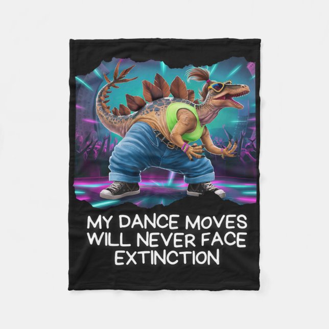 Couverture Polaire Dinosaur Dance Funny Dancing Dino  (Devant)