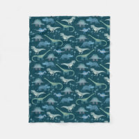 Dinosaur Motif Turquoise Vert