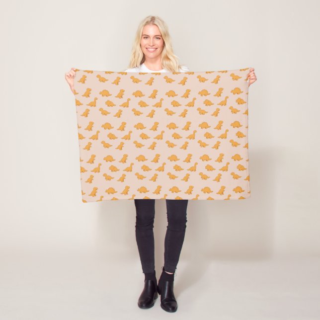 Couverture Polaire Dinosaur Poulet Nugget Douce Poussiéreuse Blush En (En situation)