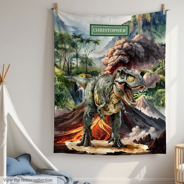 Couverture Polaire Dinosaur préhistorique cadeau d'anniversaire pour  (Prehistoric Dinosaur Blanket Birthday Gift for Boys)