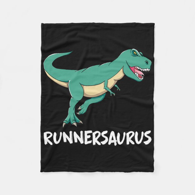 Couverture Polaire Dinosaur T-rex Dino Funny Exercise Cardio Running  (Devant)