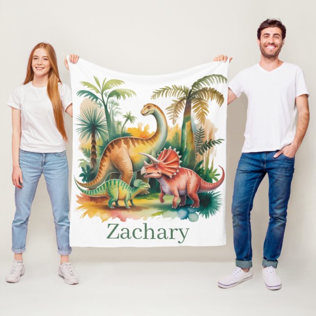 Couverture Polaire Dinosaur Theme Boy Birthday Party (En situation)