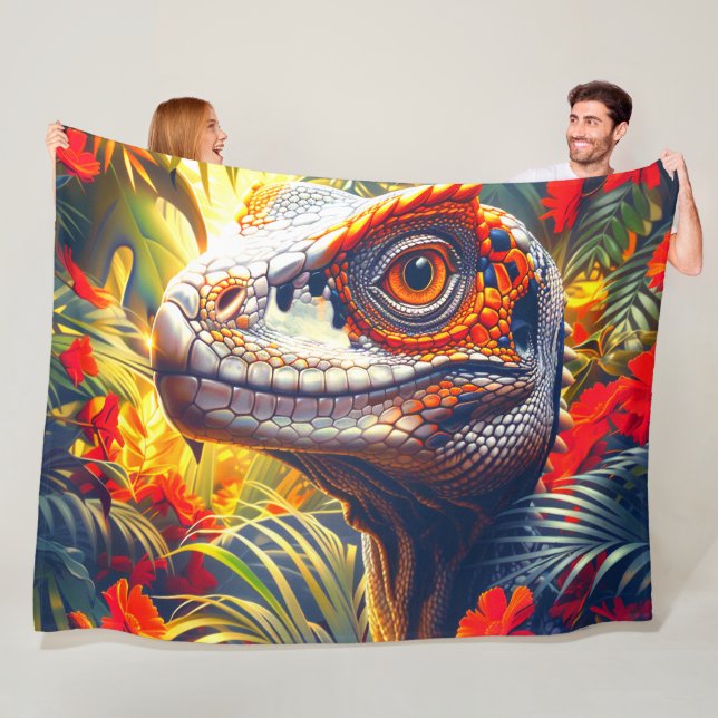 Couverture Polaire Dinosaure (En situation)