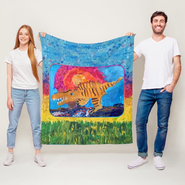 Couverture Polaire Dinosaure (En situation)