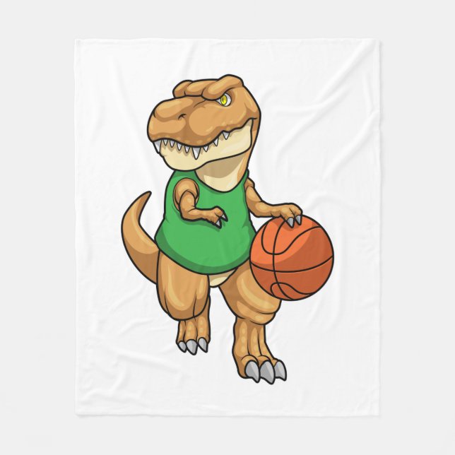 Couverture Polaire Dinosaure dans Sports avec basket-ball (Devant)