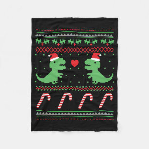Couverture Polaire Dinosaure de Noël