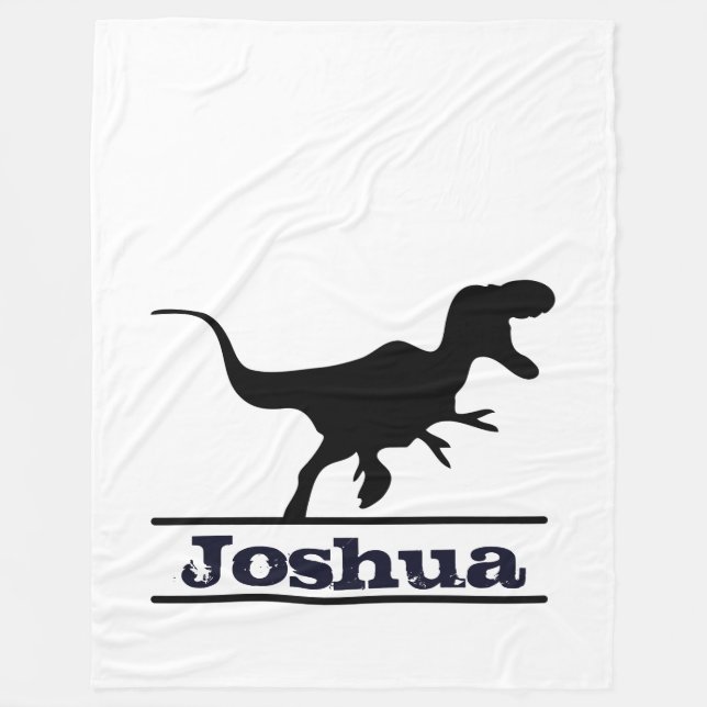 Couverture Polaire Dinosaure Nom Personnalisé (Devant)